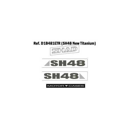 PEGATINAS SHAD para SH48 GRIS OSCURO