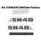 PEGATINAS SHAD para SH48 GRIS OSCURO