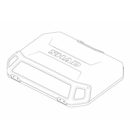TAPA SHAD ALUMINIO NEGRO para MALETA TERRA LATERAL