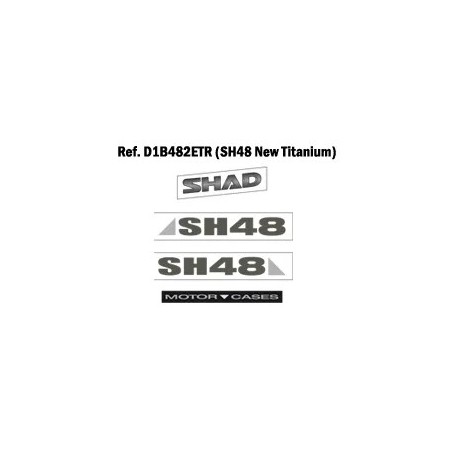 PEGATINAS SHAD para SH48 GRIS TITANIO