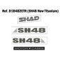 PEGATINAS SHAD para SH48 GRIS TITANIO
