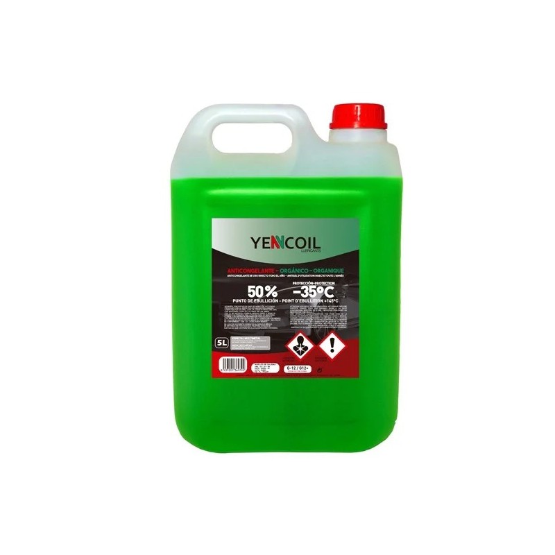 LATA YENCOIL ANTICONGELANTE ORGAN. 50% 5L VERDE