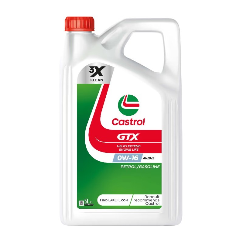 LATA CASTROL GTX 0W16 AN2022 5L