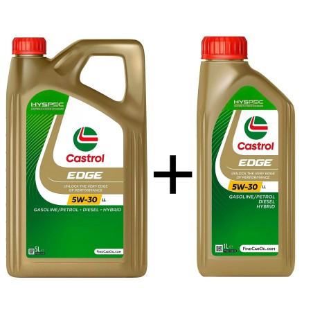 PACK LATA + BOTELLA EDGE 5W30 LL 4X5L+1L